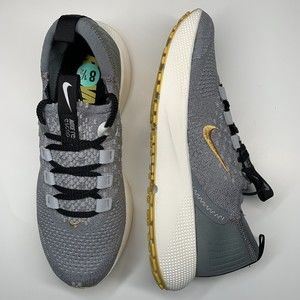 Nike React Escape RN Flyknit Grey Metallic Gold DC4269-003 Women's 8.5 Men's 7